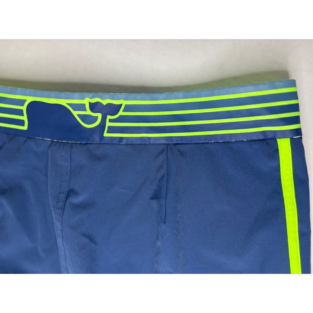 Vineyard Vines‎ Boys Blue Neon Green Board Shorts Swim Trunks Size M 12-14 - Picture 11 of 14